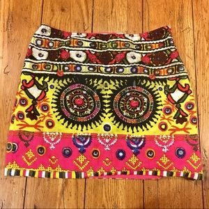 Chelsea & Violet Skirt pink Yellow Black XS